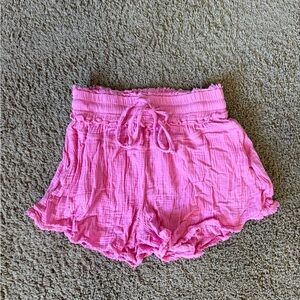 FLAWLESS High Waist Pink Women's Shorts